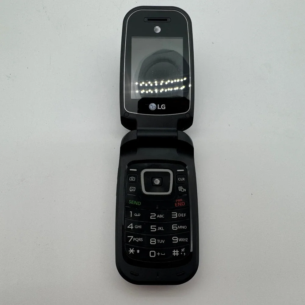 LG B470‎ AT&T Flip Phone Black Camera Bluetooth Cellular Phone Tested Working